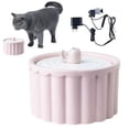 thumbnail image 2 of Cat Water Fountain Ceramic Kitty Water Dispenser With 1.5W Low Voltage Cat Watering Supplies For Living Room Bedroom Pet ShopWise Round, 2 of 10