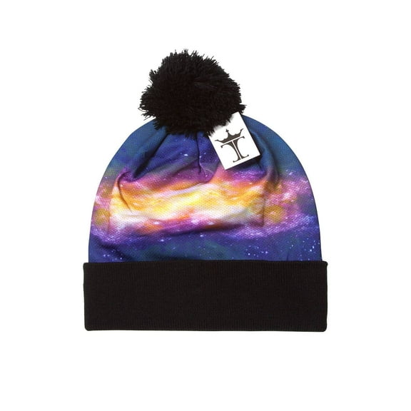 Top Headwear Sublimation Cuffed Beanie - Galaxy 100 - Short - Black