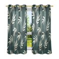 thumbnail image 6 of Yayeee Window Curtains Light Filtering 63"x42" Grommet Panel Pair Home Living Room Decor, Beige Leaves, 6 of 7