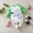 thumbnail image 3 of WIBACKER 0-18 Months Unisex Newborn Baby Boy Romper, Infant Girls Long Sleeve Cotton Bodysuit Fall Spring Outfits - Rhino, 3 of 7