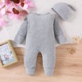 thumbnail image 3 of Tiijoy Newborn Girls Jumpsuit with Hat Outfits Letter Print Cotton Romper Set, Sizes 0-3M, 3 of 4