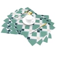 thumbnail image 2 of XMXT Woven Placemats Set of 4, Diamond Decor Print Stain Resistant Table Runner Anti-Skid Place Mats for Dining Table, 12 x 18 inches, 2 of 6