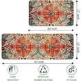thumbnail image 6 of Kitchen Mats for Floor Set of 2 Pieces Bohemian Floral Medallion Country Vintage Kitchen Rugs and Mats Non Skid Washable Kitchen Floor Mat(17" Wx30 L+17" Wx 47" L), 6 of 6