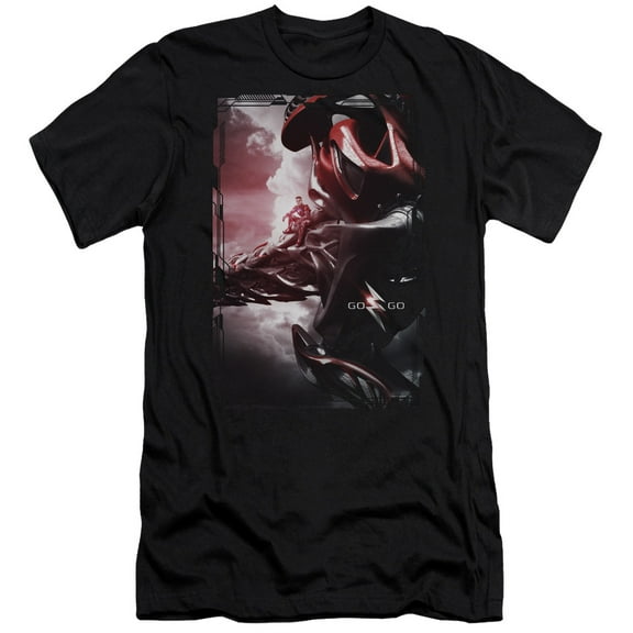Power Rangers Red Zord Poster Adult 30/1 T-Shirt Black