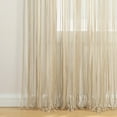 thumbnail image 5 of Lush Decor Boho Macrame Tassel Cotton Window Curtain/RoomDivider/WeddingBackdrop/WallDecor Neutral Single 40X84, 5 of 11