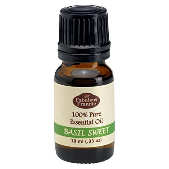 Basil 100% Pure, Undiluted Essential Oil Therapeutic Grade - 10 ml. Great for Aromatherapy!