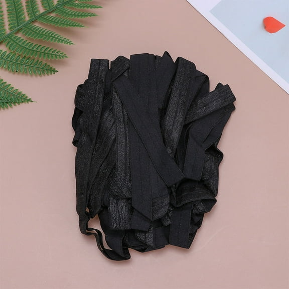 Raindrops Black Flat Elastic Band for Sewing, 1 Piece 20 Meters , 1.5 cm Wide Chinlon Stretch Elastic for Garments