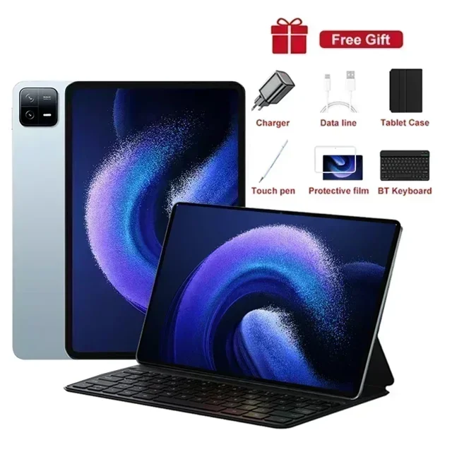 2024 Nouvelle Tablette Originale Pad 6 PRO Android 13 16 Go 1T 11 Pouces 10000mAh 5G Double SIM Appel Téléphonique GPS Bluetooth WiFi WPS Tablette