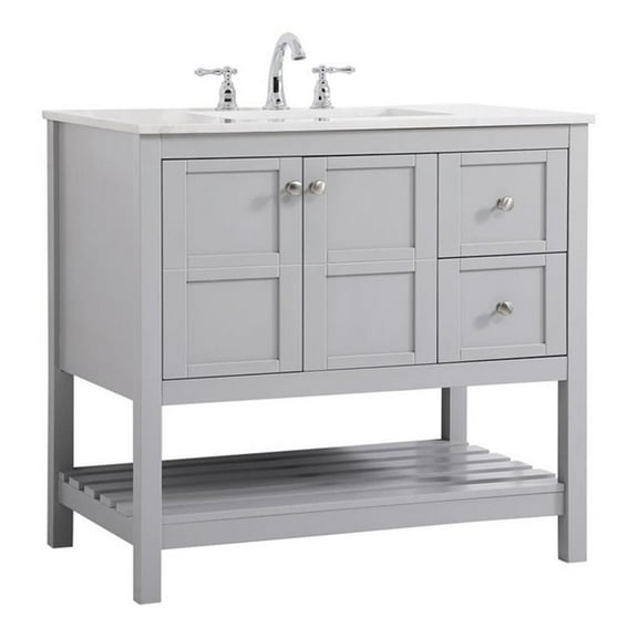 Elegant Kitchen and Bath 36 inch Single Bathroom Vanity in Gray