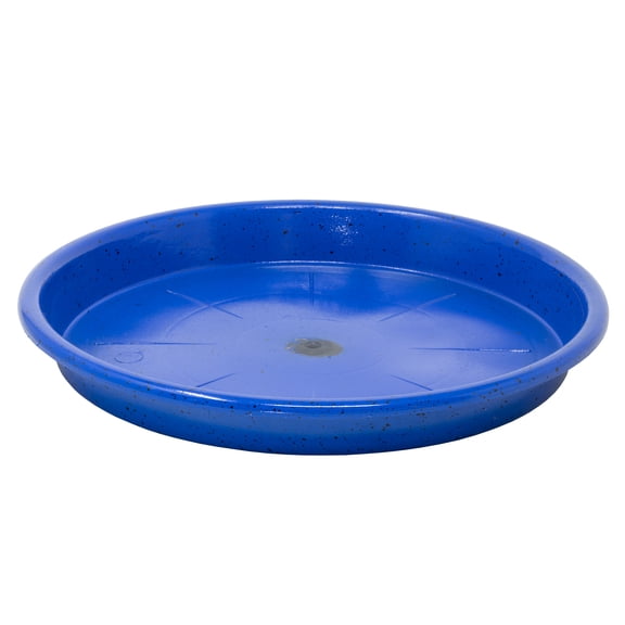 Garden Elements WaterGuard Saucer, Blue & Black Fleck, 11in