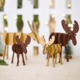 thumbnail image 4 of Gymnture christmas 4 Wood Christmas Reindeer Statues - Table Centerpieces, 4 of 10