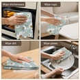 thumbnail image 6 of 2 Pcs Funny Kitchen Towels,Blue Cartoon Unicorn Cloud Diamond Leaf Pattern Microfiber Dish Towels,Kitchen Tea Towels,Kitchen Towel Set (18" X 26"), 6 of 7