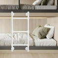 thumbnail image 5 of 3.28FT, 3-Step Wall Mount Bunk Bed Ladder，Basement Window Well Egress Ladder, Carbon Steel Attic Bunk Bed Ladder, White, 5 of 7