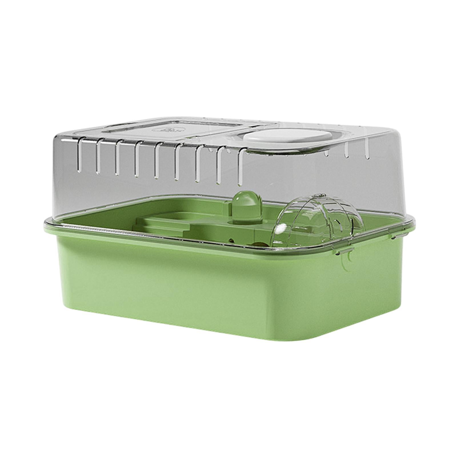 Bothyi Hamster Cage Clear Portable Small Animal Cage for Bunny Guinea Pigs Hedgehog green