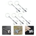 thumbnail image 3 of WHAMVOX Zinc Alloy Key Charms 5Pcs Silver Airplane Model for Bag Hanging Decor and Keychains, 3 of 8