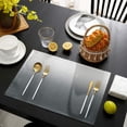 thumbnail image 4 of Ombre Grey Pure Abstract Art Placemats for Dinning Table Set of 4 Waterproof Cloth Table Mats, Cotton Linen Place Mats Fabric Dinner Mat Easy Clean Farmhouse Resistant Holiday Table Decor, 4 of 6