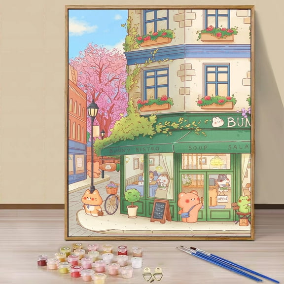 JYLMOOD Paint by Numbers for Adults Kits, DIY Easy Painting by Numbers for Gift Home Wall Decoration 16x20in without Frame