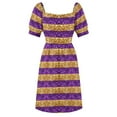 thumbnail image 7 of Purple and Gold Glitter Stripes Baton Rouge New Orleans Nola Louisiana Los California Dress Long dress woman, 7 of 7