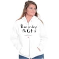 thumbnail image 3 of Home is Where the Cat Is Sweet Kitty Womens Plus Size Graphic Zipper Hoodie Brisco Brands 2X, 3 of 5