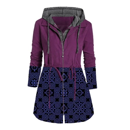 

DYMADE Women s Windbreaker Coat Contrast Patchwork Corset Jacket Trenchcoat Plus Size
