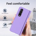 thumbnail image 4 of ELEHOLD for Samsung Galaxy Z Fold 4 Slim Rugged Case with Pen Slot Hinge Protection Screen Protector Shockproof Anti-Fingerprint Lightweight Protective Case,Purple, 4 of 7