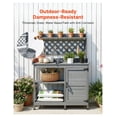 thumbnail image 6 of Potting Bench Outdoor, Gardening Workstation with Storage - 43x18in Wood Tabletop - Gray, 6 of 9
