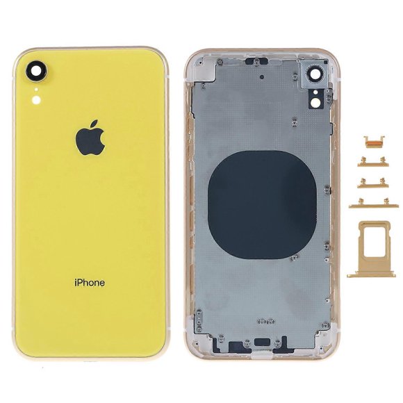 For iPhone XR Back Battery Housing Cover+Middle Plate Frame+Side Buttons,EU Version (with CE Logo)