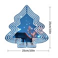 thumbnail image 7 of Stylish Metal Hanging Christmas Tree Wind Spinner - Festive Design with Concentric Circles & Glowing Reindeer for Garden Decor, 7 of 7