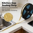 thumbnail image 3 of XQWJWLA 9.8ft Caulk Strip Self Adhesive Bathroom Corner Ceramic Tile Caulking Gap Tape Moulding Trim Strips Decorative Sealing Sealant Edging Tape for Stove Sink Toilet Bathtub Wall Corner(Gold), 3 of 5