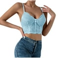 thumbnail image 2 of Delliss Lace Tops for Women V Neck Camisole Top Sleeveless Crop Tank Going Out Outfits 2025 Trendy, 2 of 4