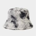 thumbnail image 2 of Charmgo Trucker Hat Clearance, Women's Tie Dye Sheep Roll Fisherman's Hat Autumn and Winter Outdoor Warm Awning Basin Hat Bucket Hat Baseball Cap, Sun Hats for Women Black, 2 of 3
