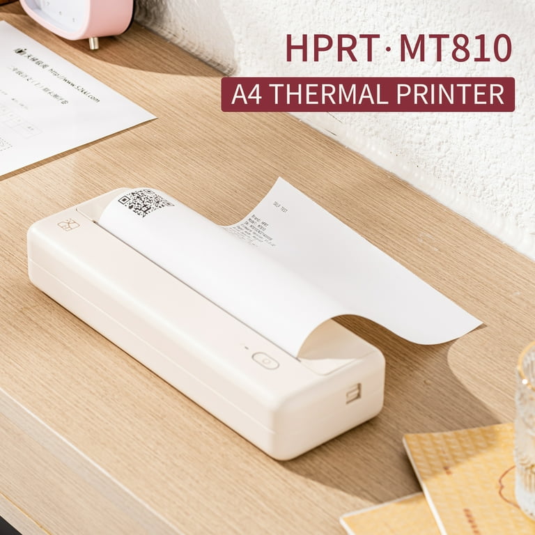 Hprt Mt810 A4 Portable Paper Printer,Thermal Printer, Travel Printer Wireless Bluetooth Connect,Mobile Photo Printer for Outdoor Travel Home Office