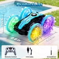 thumbnail image 5 of JoyStone Amphibious Remote Control Car Boat with LED Lights, 4WD RC Stunt Car Toy for Boys Girls, Water Beach Pool Toys for Kids Ages 8-12, Blue, 5 of 8