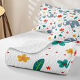 thumbnail image 4 of Erosebridal Cartoon Elephant Bed Spread Queen, Kawaii Animal Flower Queen Coverlet Set, Pink Reversible, Soft Gray Elephant, 3-Piece (1 Quilt and 2 Pillowcases), 4 of 7