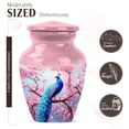 thumbnail image 2 of JAGASY Peacock Urn for Parents, Pink Small Urns for Human Ashes keepsake, Cherry Blossom Tree & Pink Flowers Decorative Urns for Siblings, Tiny Cremation Urn for Brother & Sister, (3 Inch), 2 of 7