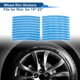 thumbnail image 2 of 20 Pcs Calcomanías para Llantas en Arco, Cinta Decorativa para Llantas de Coche de 14-22" Azul Cielo Reflectante PET, 2 of 6
