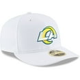 thumbnail image 3 of Men's New Era White Los Angeles Rams Omaha Low Profile 59FIFTY Fitted Hat, 3 of 5
