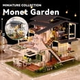 thumbnail image 2 of DIY Modern Villa Dollhouse Kit, 3-Story Wooden Miniature House with LED Lights for Adults, 2 of 6