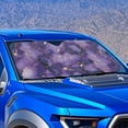 thumbnail image 2 of KUIFORTI Purple Marble Windshield Sun Shade for SUV, Truck, Sedan, Van, Foldable Sun Sunshade for Car Front Window Blocks UV Rays and Heat Universal Fit Automotive Interior Protector, 2 of 6