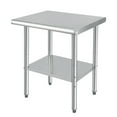 thumbnail image 1 of Table de Travail en Acier Inoxydable - Établi de Préparation de Cuisine Robuste, Table de Travail Commerciale Certifiée NSF avec Tablette Inférieure Réglable, Table de Préparation des Aliments pour Hôtel, Garage, Restaurant, Maison - 30 x 24 Pouces, 1 of 8