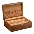 thumbnail image 5 of GARVALON Jewellery Storage Case Durable Practical Watch Box Solid Wood 1Set 11.71X8.06X4.13in, 5 of 8