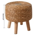 thumbnail image 2 of Taburete otomano YMYNY de hierba marina natural, tejido a mano, 32 cm, 2 of 8