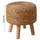 thumbnail image 2 of Taburete otomano YMYNY de hierba marina natural, tejido a mano, 32 cm, 2 of 8