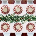 thumbnail image 7 of Ryvnso Geometric Illusion Red Round Plate Mats Dining Table Placemat 1 Piece for Holiday Decoration, 7 of 7