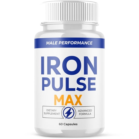 Iron Pulse Max Advanced Formula Pills All Natural Vitamin Supplement 60 Capsules