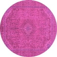 thumbnail image 1 of Ahgly Company Indoor Round Abstract Pink Modern Area Rugs, 8' Round, 1 of 4