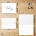 thumbnail image 4 of Business Thank You Cards, Nice Elegant Silver Embossed, Half Fold White Blank Greetings, Gift & Presents | Holiday, Baby & Bridal Shower, Wedding, Graduation, | Set of 25 Cards & 25 Envelopes, 4 of 11