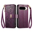 thumbnail image 3 of Flip Case for FOXDOCK Google Pixel 10 Pro Floral Embossed Gift Choice Kickstand Viewing Wallet Function Full Protection, 3 of 6