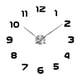 thumbnail image 2 of Reloj de Pared Zulema Superficie de Espejo Acrílico 3D Negro Decorativo de Cuarzo, 2 of 8