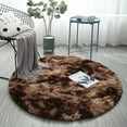 thumbnail image 2 of Soft Plush Rugs Fluffy Shaggy Round Area Rug Tie Dye Carpet Colorful Rug Anti-skid Floor Mat Decor for Living Room Bedroom Playing Room, 2 of 7